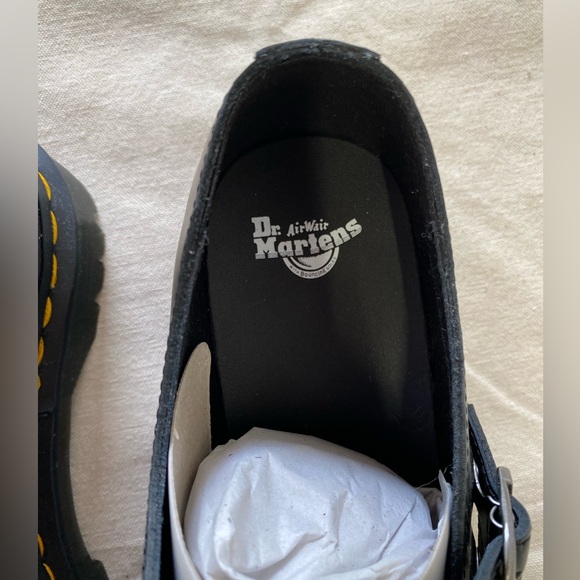 NIB Dr. Martens 8065 Black Smooth Leather Double Strap Mary Jane Derby Shoe W11 - Picture 6 of 9